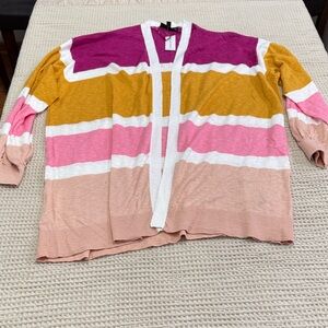 Women’s Plus Size Lane Bryant Colorful Striped Cardigan